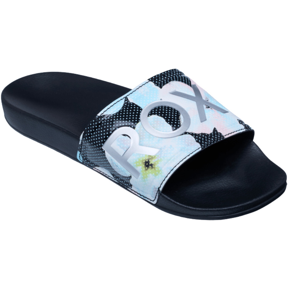 2026 Roxy Dames Slippy II Bedrukte Slippers ERJL100103 - Zwart Multi 1